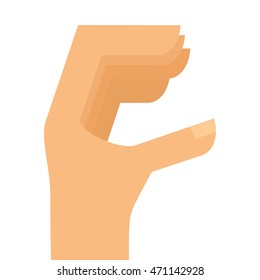 hand human sign isolated icon vector illustration design