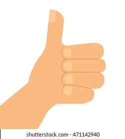 hand human sign isolated icon vector illustration design