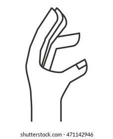 hand human sign isolated icon vector illustration design