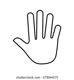 hand human silhouette icon vector illustration design