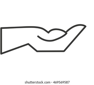hand human silhouette isolated icon vector illustration design