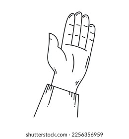 hand human sketch style icon