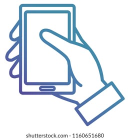 hand human with smartphone device