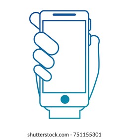 hand human with smartphone device