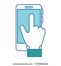 hand human with smartphone device