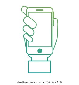 hand human with smartphone device