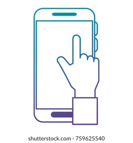 hand human with smartphone device