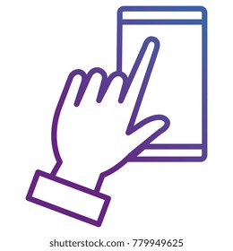 hand human with smartphone device