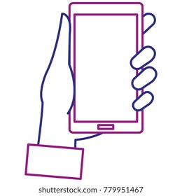 hand human with smartphone device