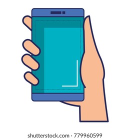 hand human with smartphone device