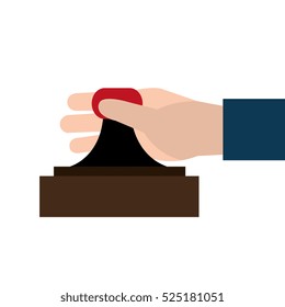 hand human with stamp