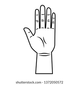 Hand Human Stop Icon Stock Vector (Royalty Free) 1372050572 | Shutterstock