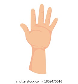 diseño gráfico vectorial de paro humano de mano