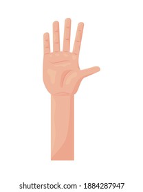 diseño gráfico vectorial de paro humano de mano