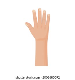 hand human stop signal icon