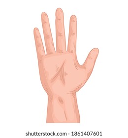 hand human stop symbol isolated icon vector illustration design