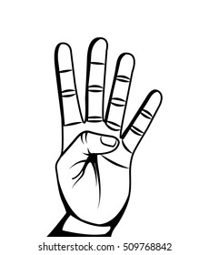 hand human symbol isolated icon vector illustration design