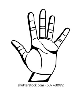 hand human symbol isolated icon vector illustration design