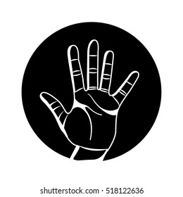 hand human symbol isolated icon vector illustration design
