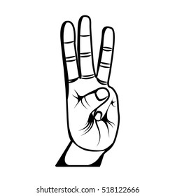 hand human symbol isolated icon vector illustration design