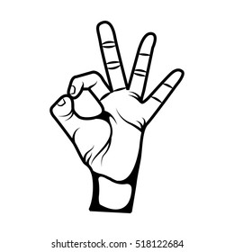 hand human symbol isolated icon vector illustration design