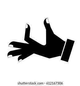 hand human taking isolated icon vector illustration design
