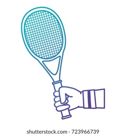 hand human with tennis racket
