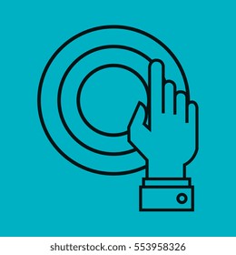 hand human touch isolated icon