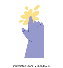 hand human touching gesture icon