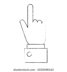 hand human touching icon