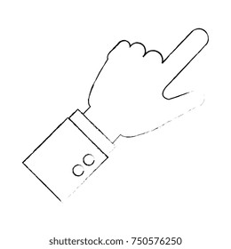 hand human touching icon