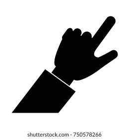 hand human touching icon