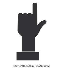 hand human touching icon