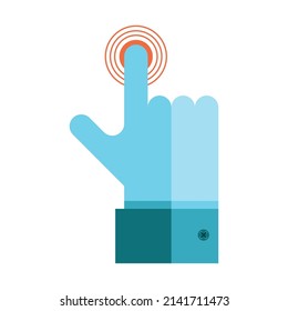 hand human touching isolated icon