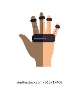 hand human with Virtual reality device