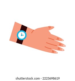 hand human with wristwatch icon