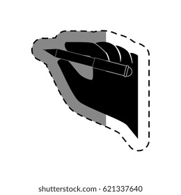 hand human writing with pen icon