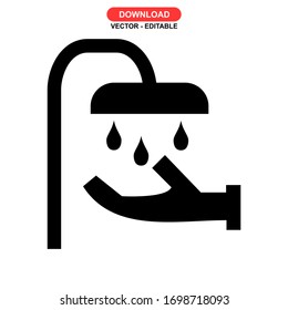 hand hygiene icon or logo isolated sign symbol vector illustration - high quality black style vector icons
