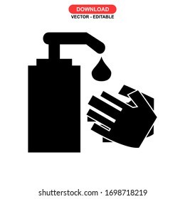 hand hygiene icon or logo isolated sign symbol vector illustration - high quality black style vector icons

