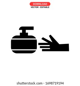 hand hygiene icon or logo isolated sign symbol vector illustration - high quality black style vector icons
