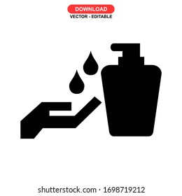hand hygiene icon or logo isolated sign symbol vector illustration - high quality black style vector icons
