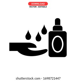 Icono de higiene manual o logotipo símbolo de signo aislado ilustración vectorial - iconos vectoriales de estilo negro de alta calidad
