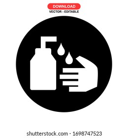 hand hygiene icon or logo isolated sign symbol vector illustration - high quality black style vector icons
