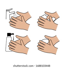 Vektorillustration-Symbol für Handhygiene 