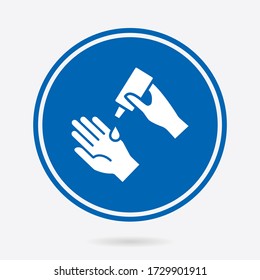 Hand hygiene icon. Vector illustration isolated. Simple pictogram for graphic and web design.