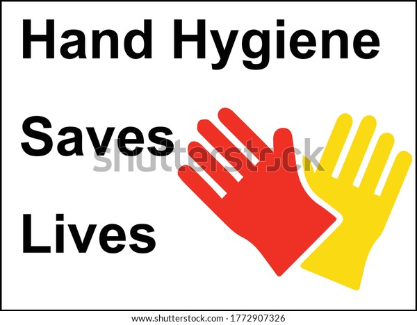 Hand Hygiene Saves Lives Sanitise Sign Stock Vector Royalty Free