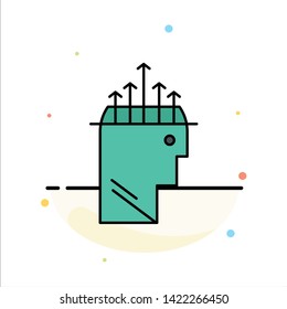 Hand, Hypnosis, Data, Psychology Abstract Flat Color Icon Template