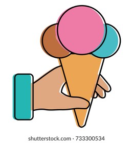 hand with ice cream