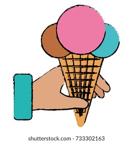 hand with ice cream