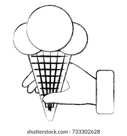 hand with ice cream